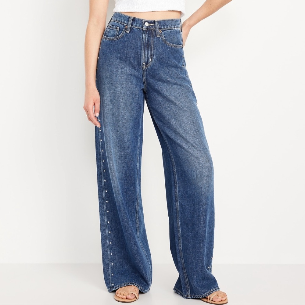 NWT- Old Navy- 18P. Baggy Studded Wide Leg
